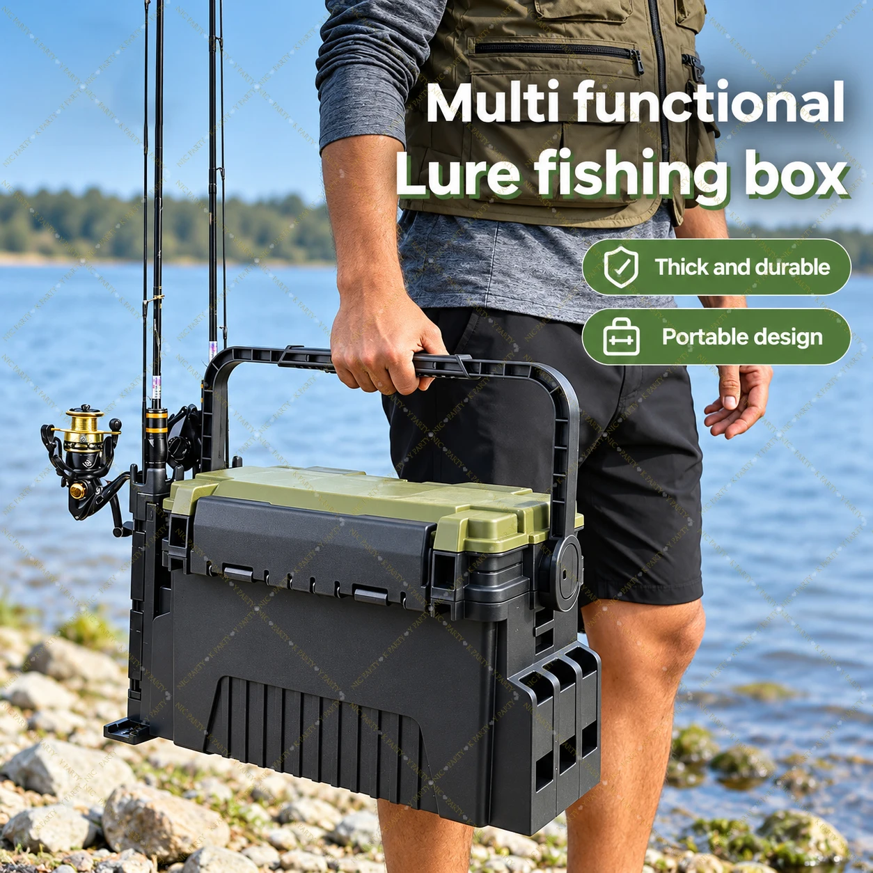 Caixa de pesca de grande capac - Fishing Kayak Crate avaliação e preço